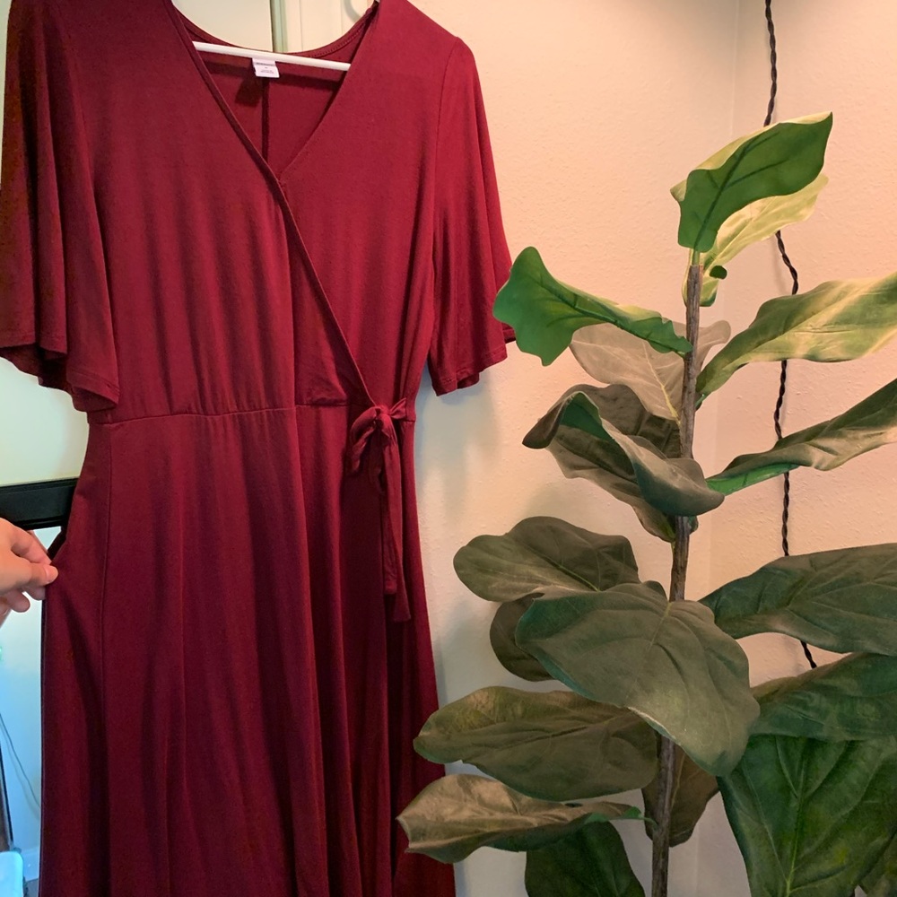 Short red dress